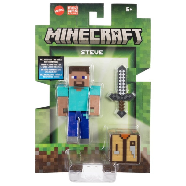 Minecraft Core Figure Steve With Sword And Accessory