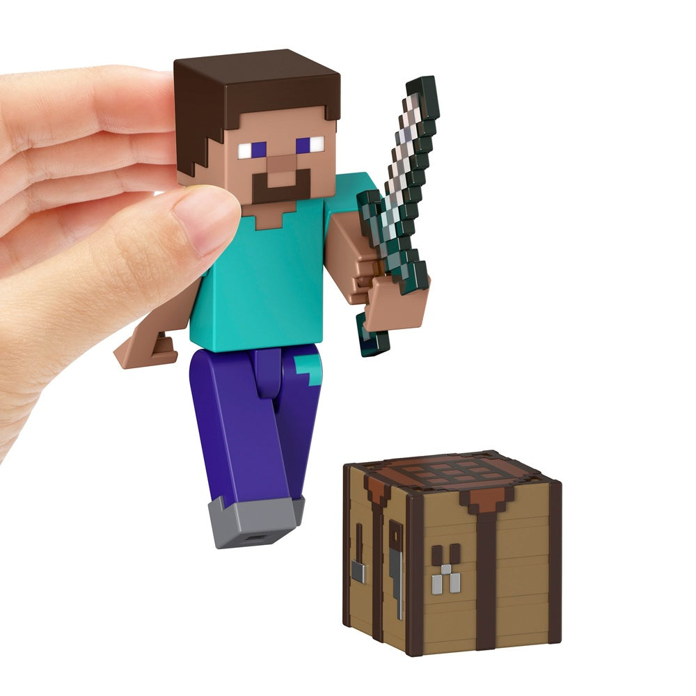 Minecraft Core Figure Steve With Sword And Accessory