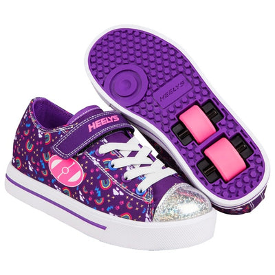 Heelys Snazzy X2 Purple Rainbow Size UK 1