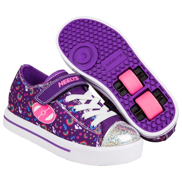 Heelys Snazzy X2 Purple Rainbow Size UK 11