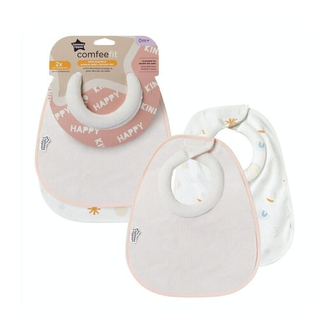 Tommee Tippee Comfee Fit Baby Feeding Bib 2pk