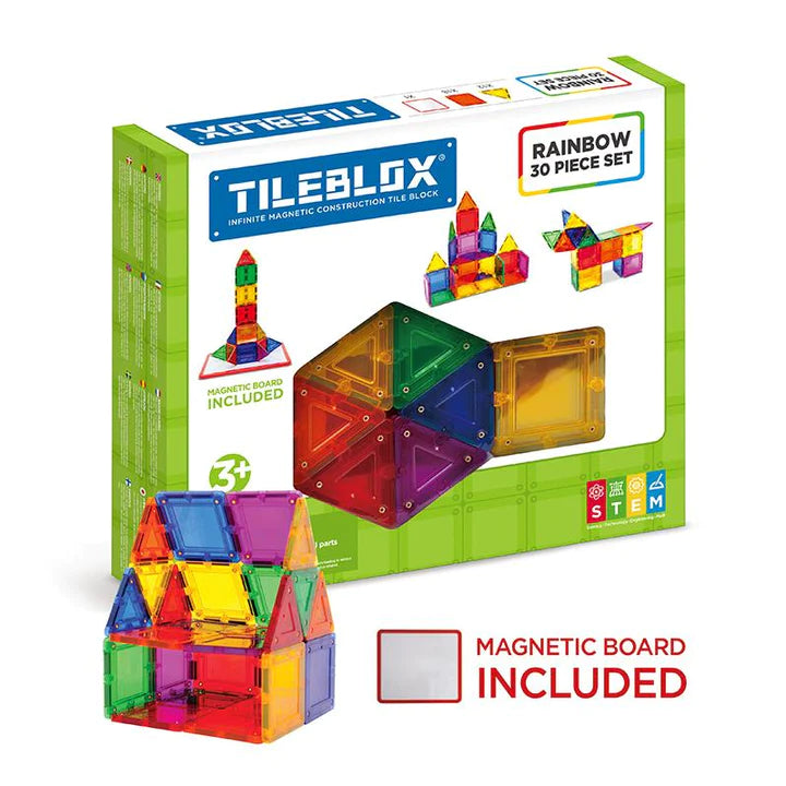 Magformers Tileblox 30pc Rainbow Set