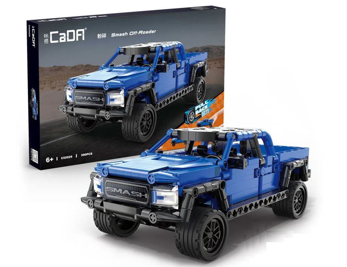 CaDA Smash Off Roader Vehicle With Pull Back Function 390pc Construction Set