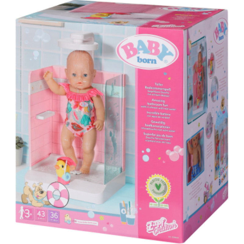 Baby Born Walk In Shower Playset With Real Water