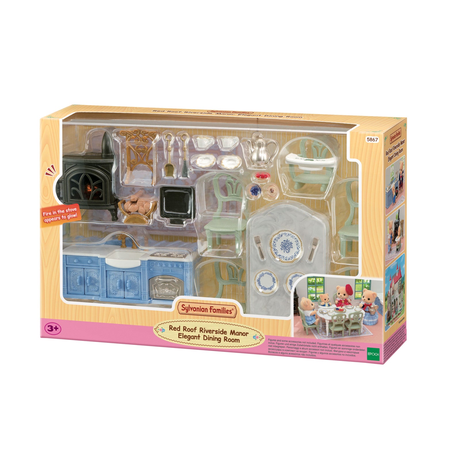 Sylvanian Families Red Roof Riverside Manor Elegant Dining Room