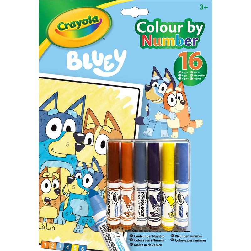 Crayola Colour By Numbers Colouring Book Bluey