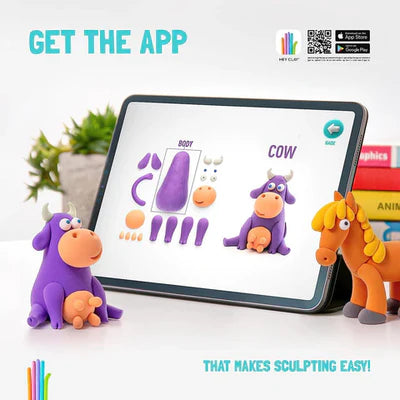 Hey Clay Sculpting Clay Animals 3 Can Set Cow