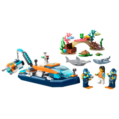 Lego City 60377 Explorer Diving Boat With Submarine