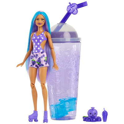 Barbie Pop Reveal Fruit Series Grape Fizz Scented Doll And Accessories