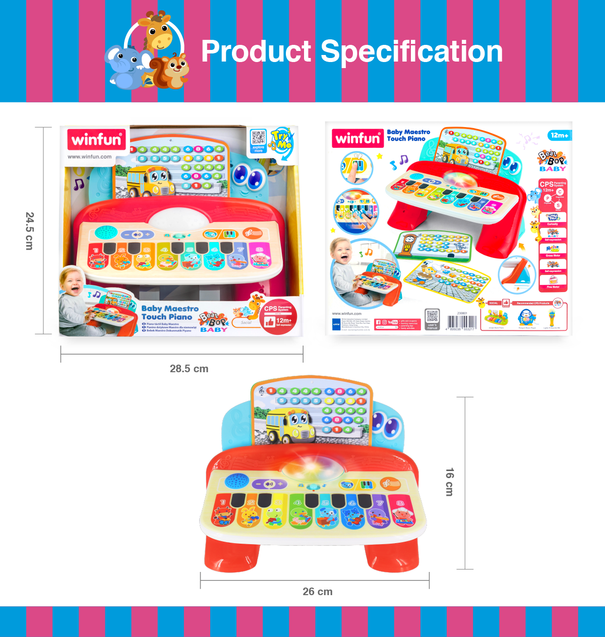 Winfun Baby Maestro Touch Piano Infant Tray