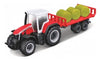 Maisto Mini Work Machines Massey Ferguson Tractor With Trailer