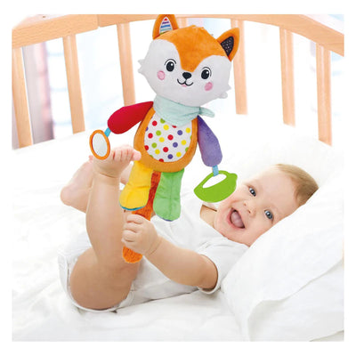Clementoni Happy Fox Plush Activity Soft Toy