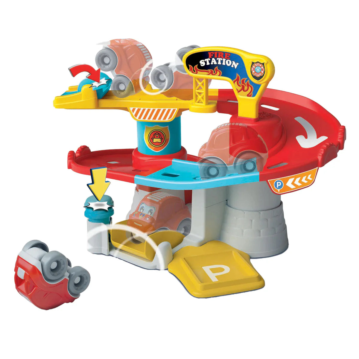 Clementoni Tumbling Car Fire Station Infant Playset