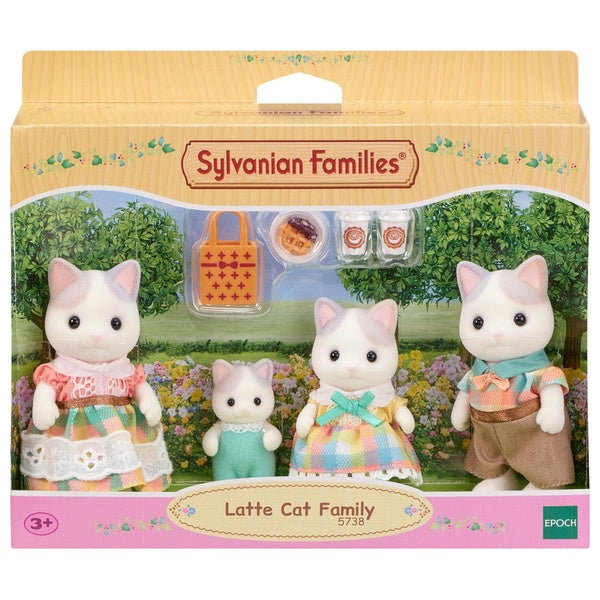 Sylvanian Families Latte Cat Family