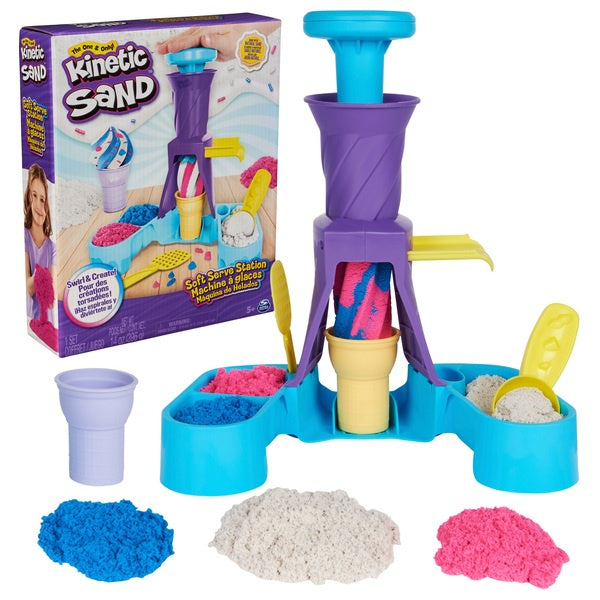 Kinetic Sand Swirl And Create Soft Serve Station Playset