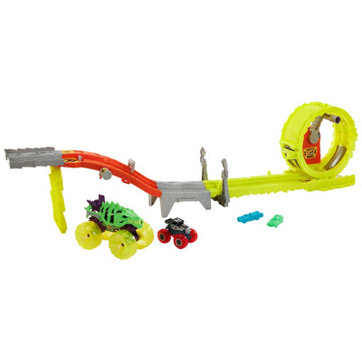 Hot Wheels Monster Trucks Power Smashers Charge And Chase Challenge Playset