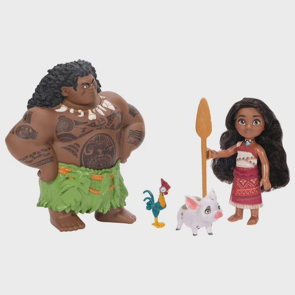 Disney Moana Maui And Moana Voyager Gift Set With 2 Figures And Accessories