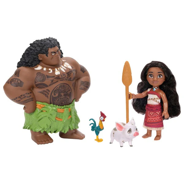 Disney Moana Maui And Moana Voyager Gift Set With 2 Figures And Accessories