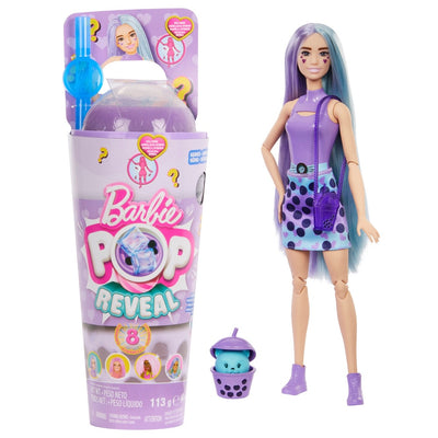 Barbie Pop Reveal Doll Bubble Tea Series Purple With 8 Surprises