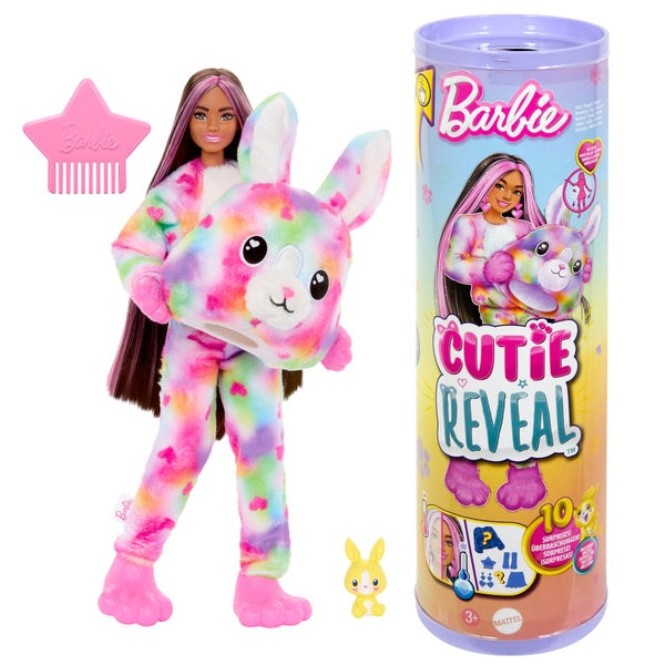 Barbie Cutie Reveal Colour Dream Doll With Bunny Plus And 10 Surprisesh Costume