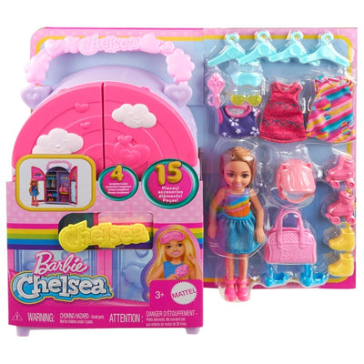 Barbie Chelsea Doll Closet And Doll Playset With 15 Accessories