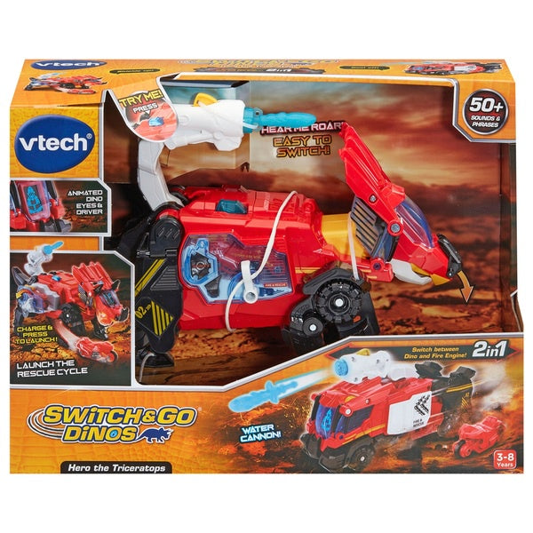 Vtech Switch And Go Dinos Hero The Triceratops 2 In 1 Interactive Dinosaur