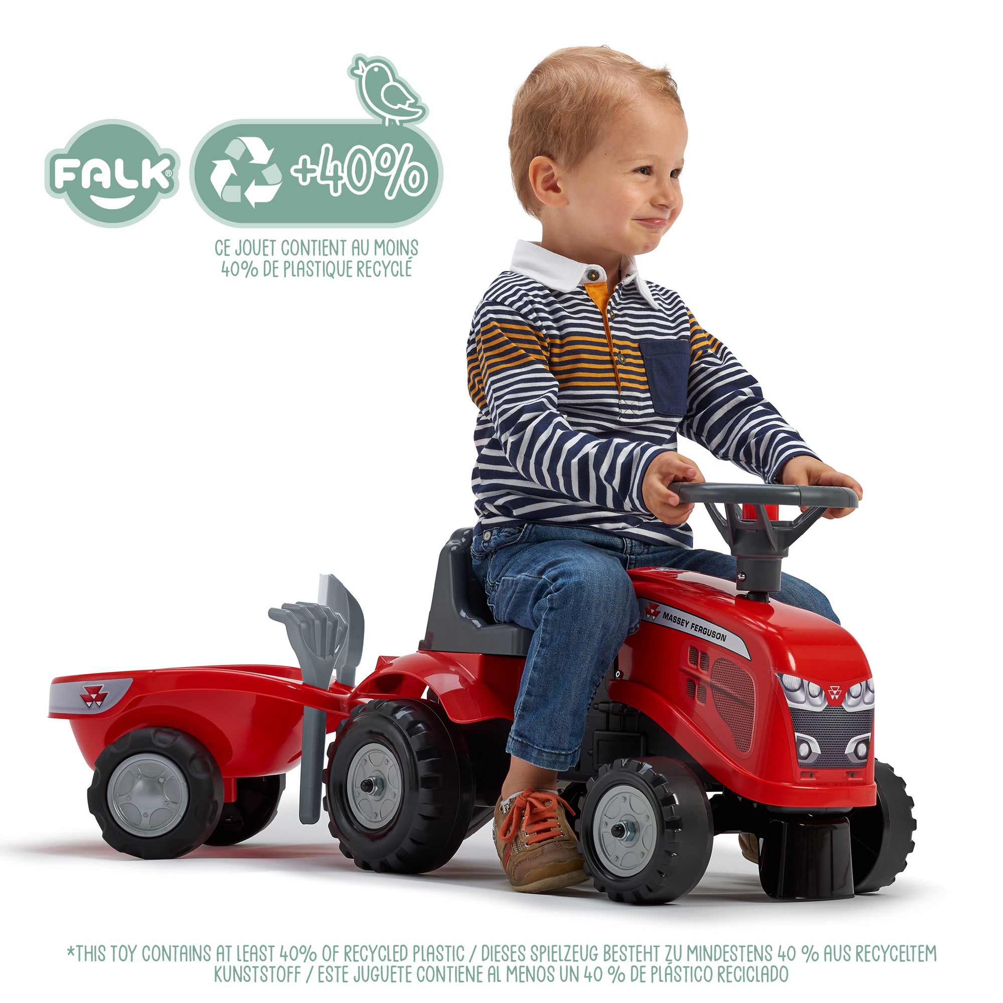 Massey Ferguson Baby Massey Fergie Ride On Tractor And Trailer