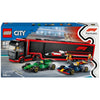 Lego City 60445 F1 Truck With Red Bull 20 And Aston Martin 24 F1 Cars