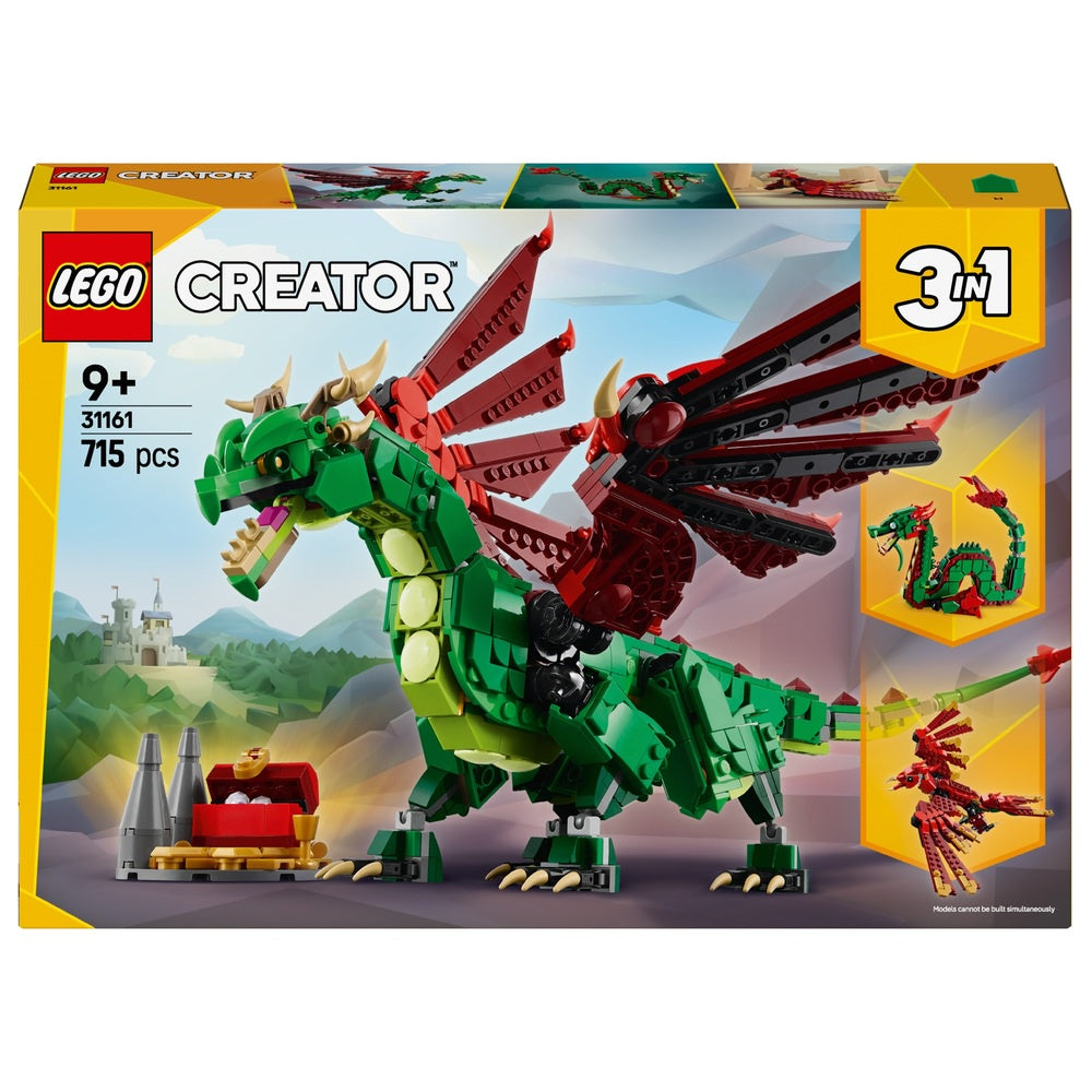 Lego Creator 31161 Medieval Dragon 3 In 1 Set