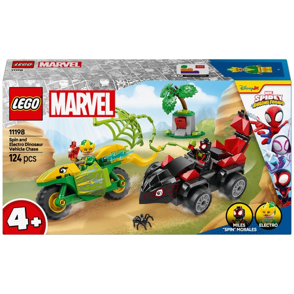 Lego Marvel 11198 Spin And Electro Dinosaur Vehicle Chase