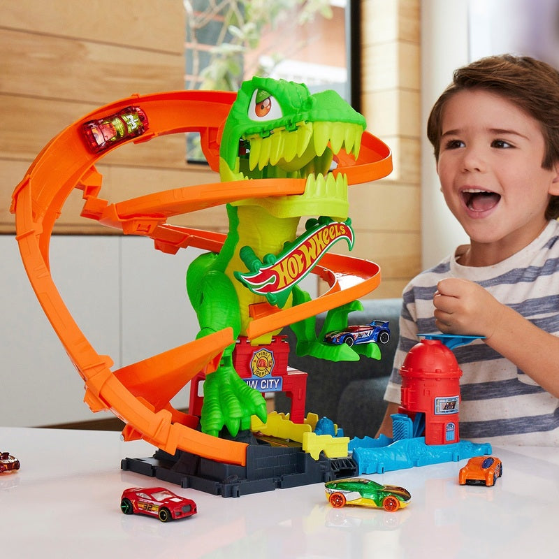 Hot Wheels T Rex Blaze Battle Playset