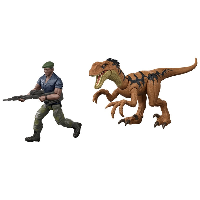 Jurassic World Velociraptor Dinosaur With Duncan Kincaid Figure