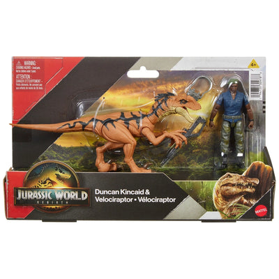 Jurassic World Velociraptor Dinosaur With Duncan Kincaid Figure