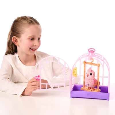 Little Live Pets My Really Real Bird And Cage Purple