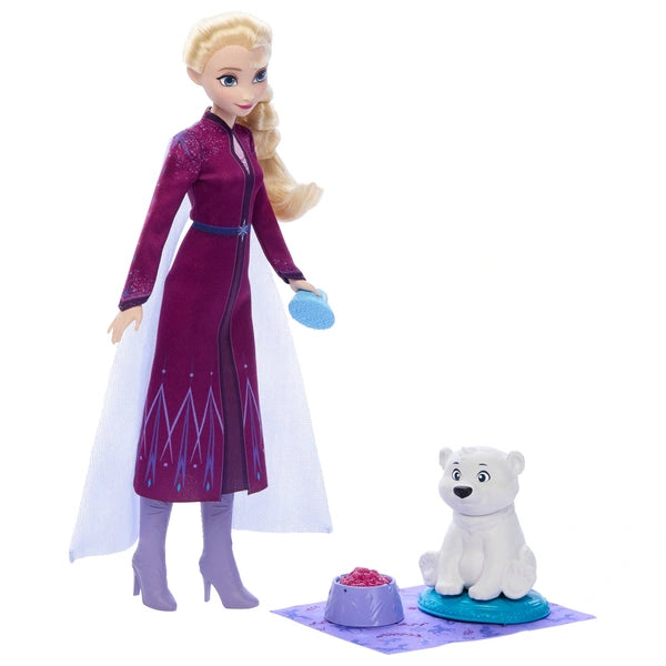 Disney Frozen Elsa Doll And Bear Cub With Accessories