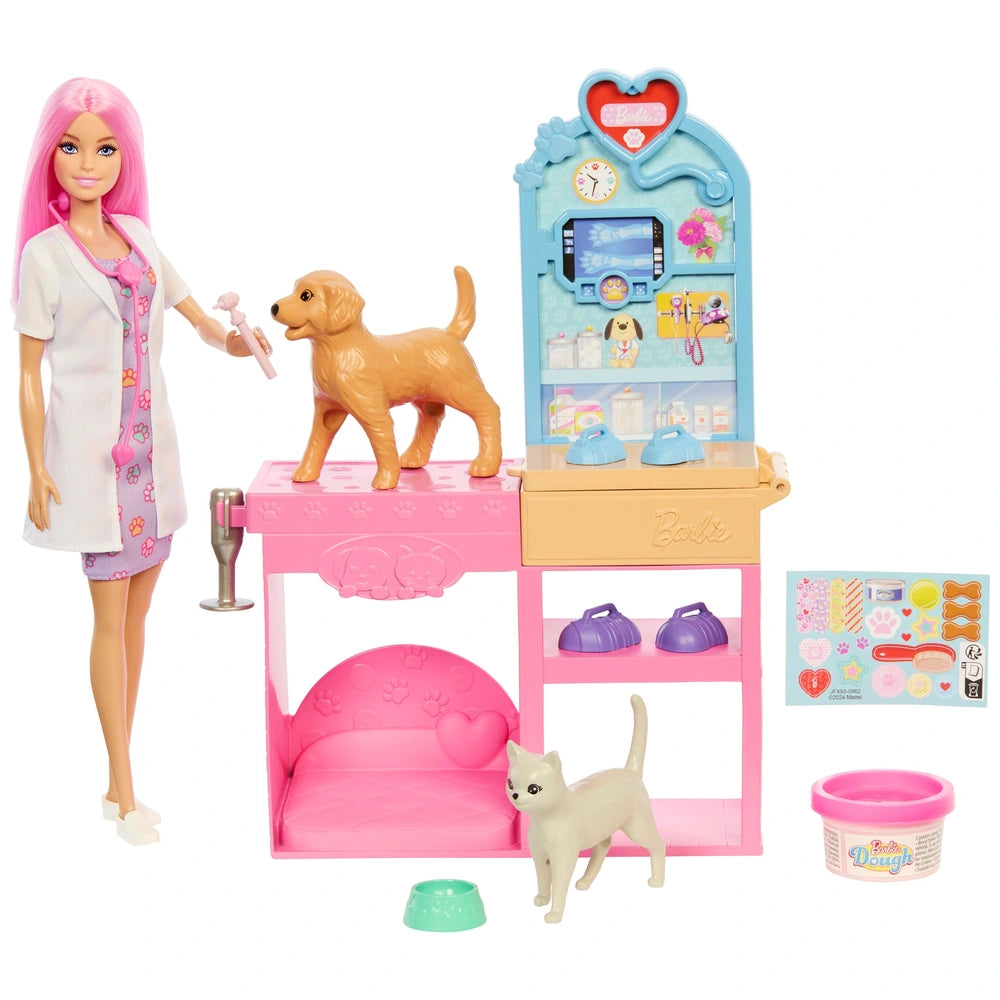 Barbie Fast Cast Veterinarian Clinic Doll And Accessories Playset