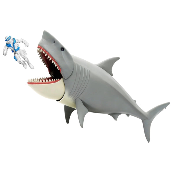 Primal Clash Mega Chomp Shark With Light Up Chomping Action With Action Figure