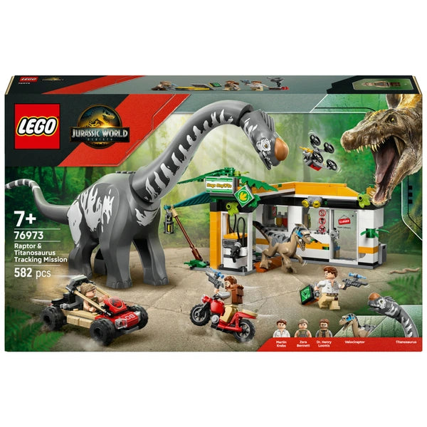 Lego Jurassic World 76973 Raptor And Titanosaurus Tracking Mission