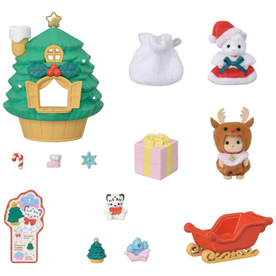 Sylvanian Families Baby Santa's Christmas Tree House