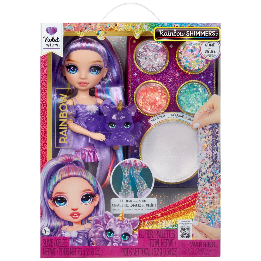 Rainbow High Rainbow Shimmers Doll With Slime Violet Willow