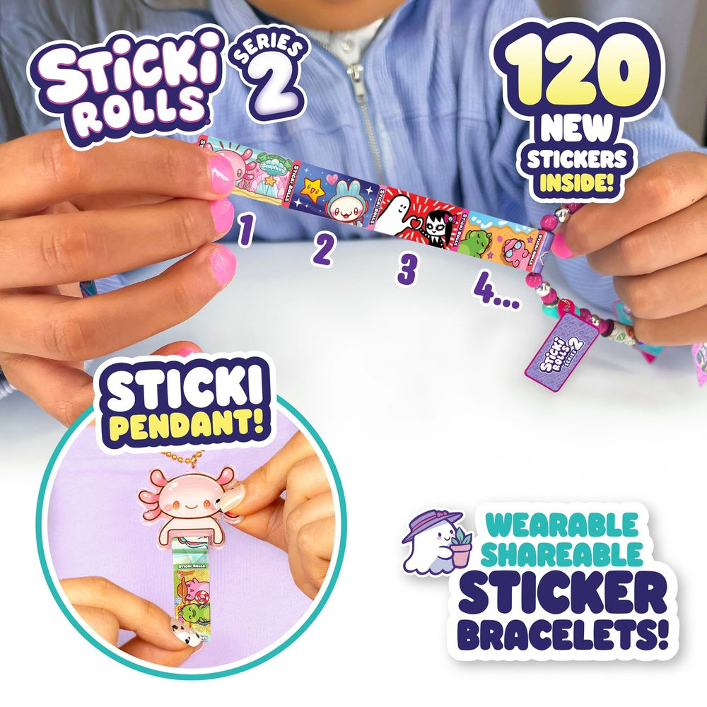 Sticki Rolls Sticker Pendant And Bracelets Set