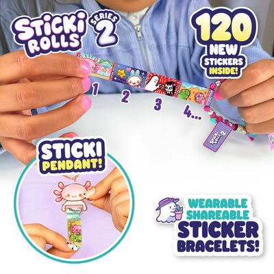 Sticki Rolls Sticker Pendant And Bracelets Set