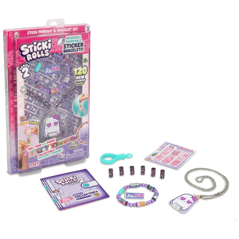 Sticki Rolls Sticker Pendant And Bracelets Set