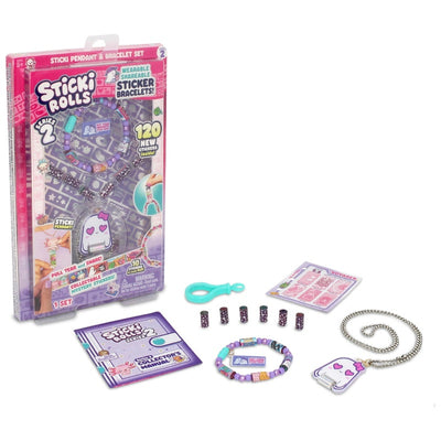 Sticki Rolls Sticker Pendant And Bracelets Set
