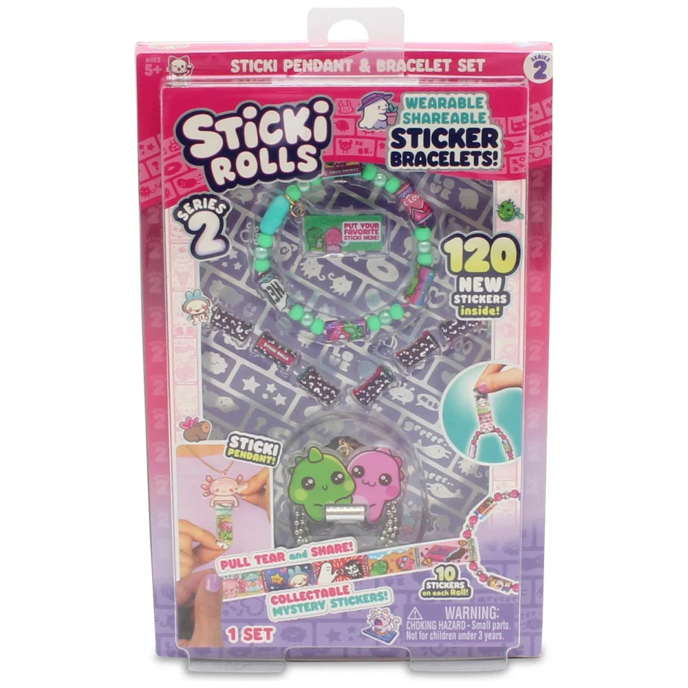 Sticki Rolls Sticker Pendant And Bracelets Set