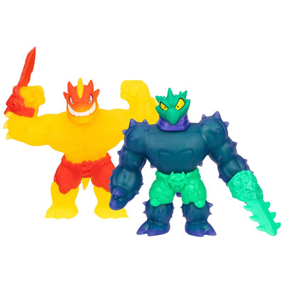 Heroes Of Goo Jit Zu Meteor Madness Twin Pack Stretchy Flame Blazagon vs Mushy Cacticus