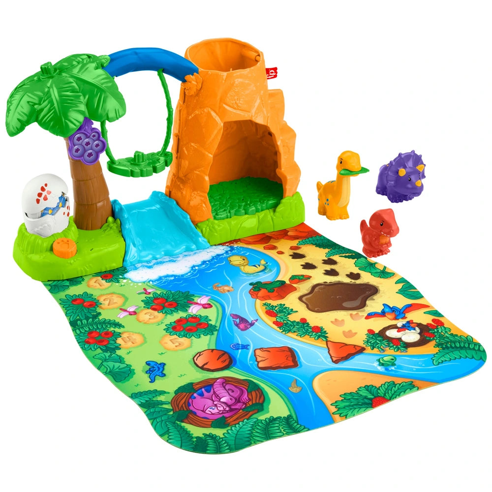 Fisher Price Little People Dinosaur Village And Playmat Playset