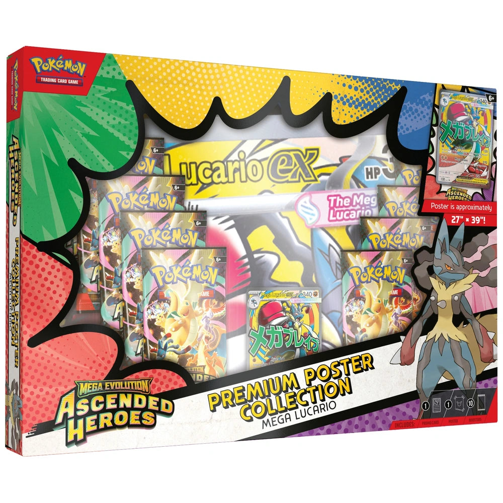 Pokemon TCG Mega Evolution Ascended Heroes Premium Poster Collection Assorted