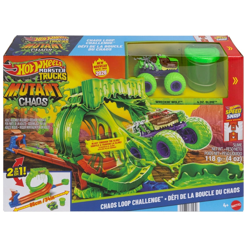Hot Wheels Monster Trucks Mutant Chaos Loop Challenge Track Set