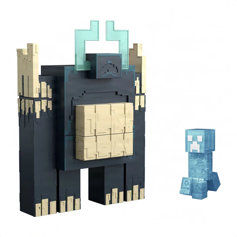 Minecraft Dungeons Warden Action Figures Twisted Warden And Soul Corrupted Creeper 2 Pack